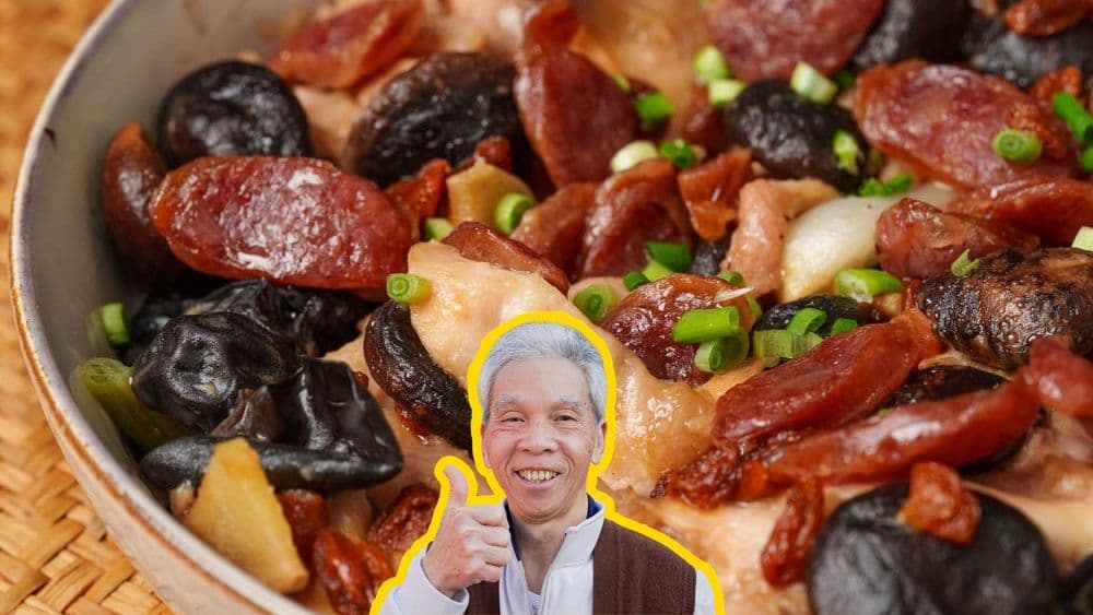 Steamed Chicken with Mushroom and Chinese Sausage (冬菇臘腸蒸雞) — Daddy Lau