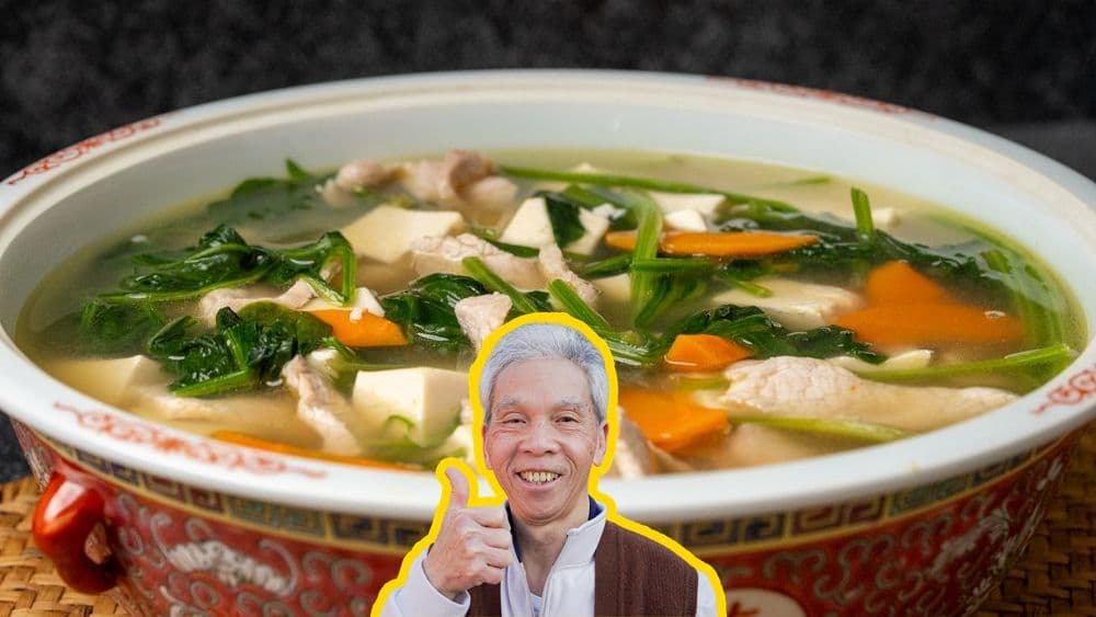 Spinach Tofu Soup (菠菜豆腐湯) — Daddy Lau