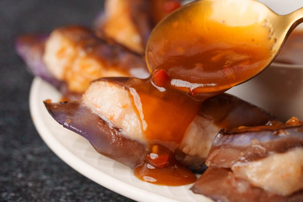 Chinese Stuffed Eggplant (釀茄子)