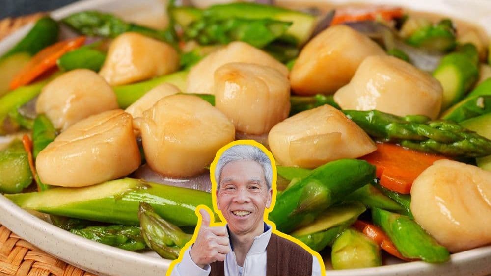 Scallops & Asparagus Stir-fry (蘆筍炒帶子) — Daddy Lau
